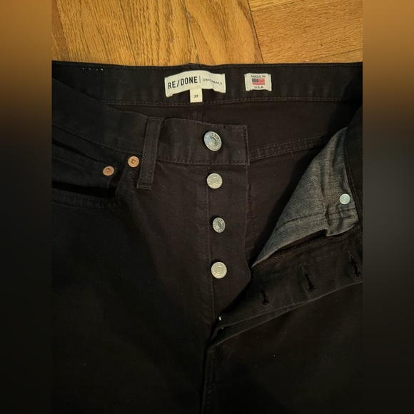 Re/Done High Rise Straight Leg Jeans in Black - Size 27 / Very Good Condition! - Picture 6 of 6